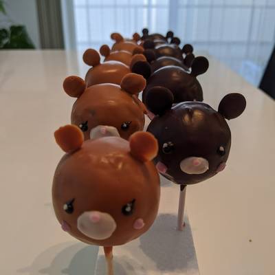 苺チョコ☆ロリポップくま 黄色かっ