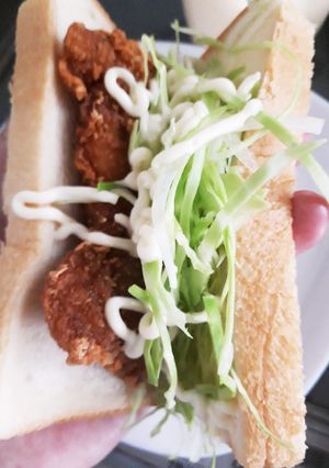 簡単！耳までもっちもち◯◯チキンサンド-レシピのメイン写真