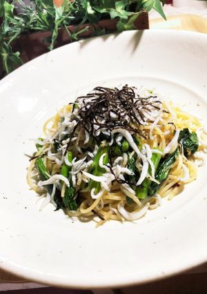菜の花とじゃこの旨味が効いたオイルパスタ-レシピのメイン写真