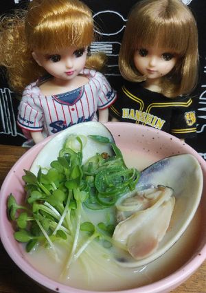 リカちゃん♡蛤の豆乳味噌スープ-レシピのメイン写真