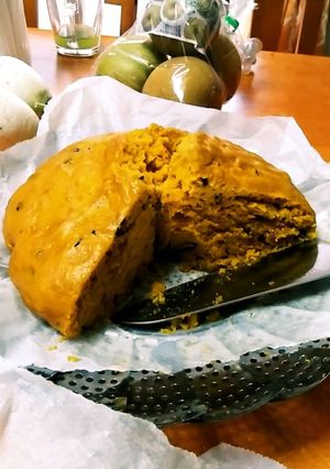 ふっくら甘いかぼちゃの蒸しケーキ♪-レシピのメイン写真