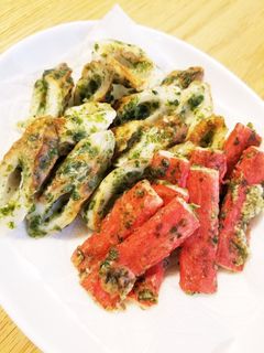 簡単節約メイン⭐竹輪とカニカマの磯部揚げ-レシピのメイン写真