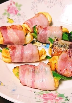 だし巻き玉子のベーコン巻き-レシピのメイン写真