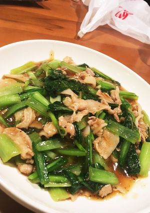 栄養満点☆小松菜と豚肉のあんかけ-レシピのメイン写真
