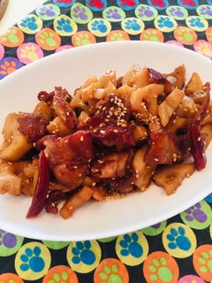 ピリ辛★豚肉と厚切れんこんのきんぴら炒め-レシピのメイン写真