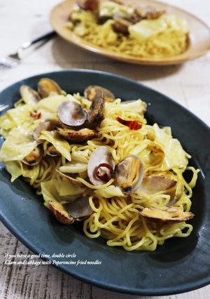 あさりとキャベツのペペロンチーノ風焼そば-レシピのメイン写真