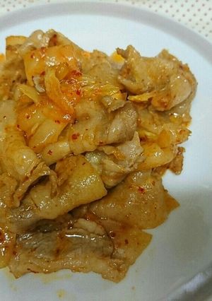 子どもも食べられる豚キムチ炒め♪-レシピのメイン写真