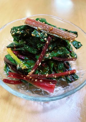 調味料は1:1！スイスチャードの胡麻和え-レシピのメイン写真