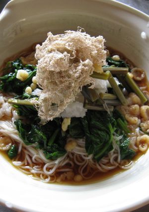 ほうれん草のおろしぶっかけそうめん-レシピのメイン写真
