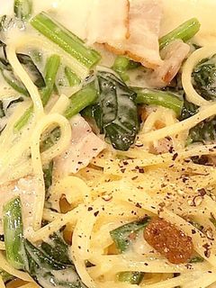 ほうれん草とベーコンのクリームパスタ-レシピのメイン写真
