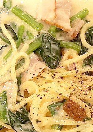 ほうれん草とベーコンのクリームパスタ-レシピのメイン写真