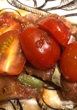豚ロースステーキ山椒大葉添え-レシピのメイン写真