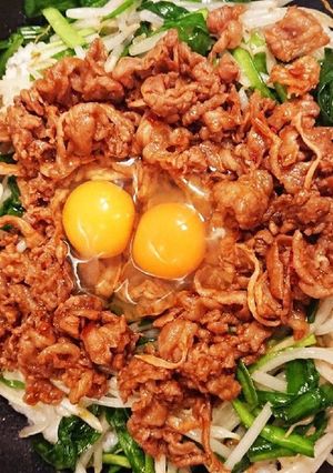 フライパンでお腹いっぱいビビンバ-レシピのメイン写真
