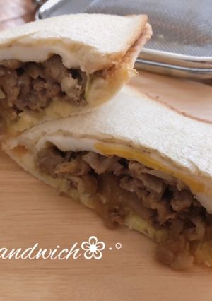 豚照り焼きの甘辛ホットサンド-レシピのメイン写真