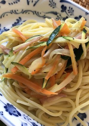 彩野菜とベーコンのパスタ-レシピのメイン写真