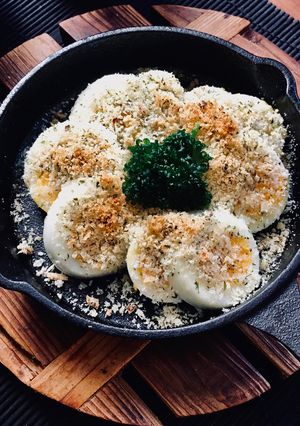 ゆで卵のチーズパン粉焼き-レシピのメイン写真
