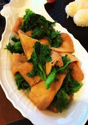 わさび菜とおあげのさっと煮-レシピのメイン写真
