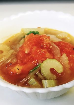 焼きトマトとセロリのオニオンスープ風-レシピのメイン写真