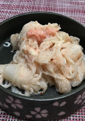 結びコンニャクの明太子和え-レシピのメイン写真