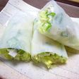 ホタテ缶とオクラの生春巻き