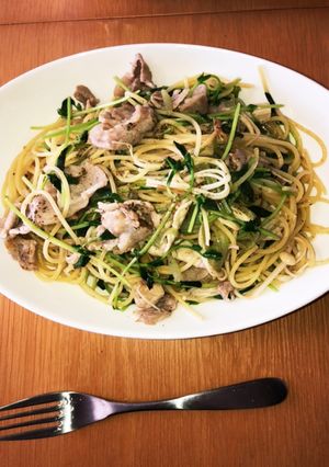 豆苗の塩レモンスパゲティ-レシピのメイン写真