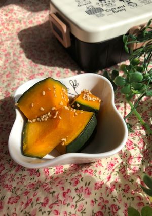 お弁当に♡レンジで簡単カボチャの煮物-レシピのメイン写真