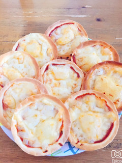 おやつに餃子の皮ピザ-レシピのメイン写真