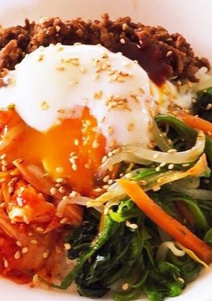 ひき肉で簡単！すぐできる♡ビビンバ丼♡-レシピのメイン写真