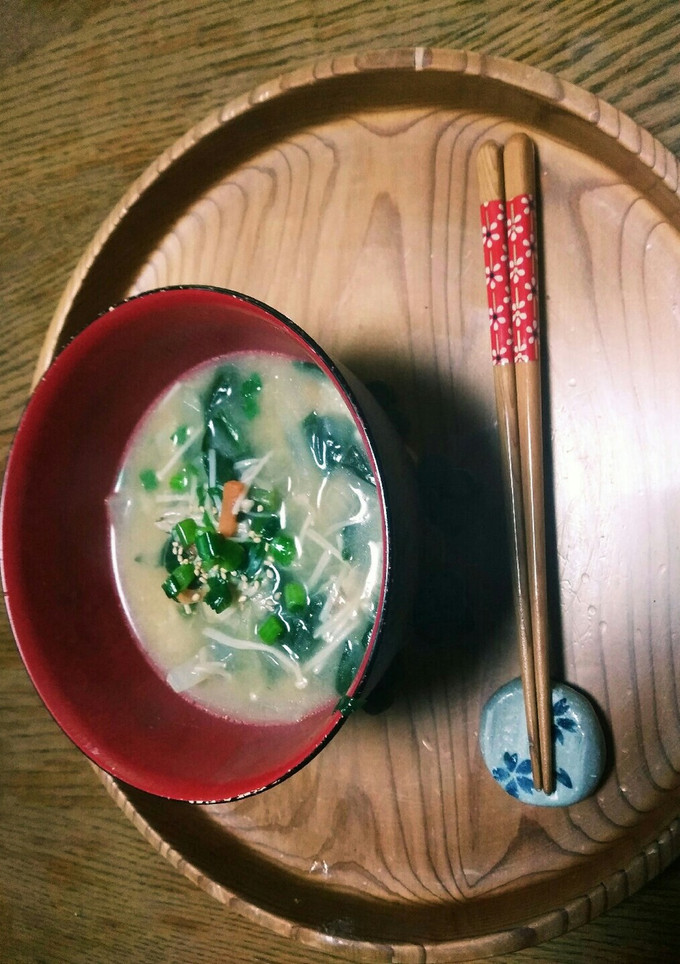 松山揚げとほうれん草の味噌汁✨☺⛄☕-レシピのメイン写真