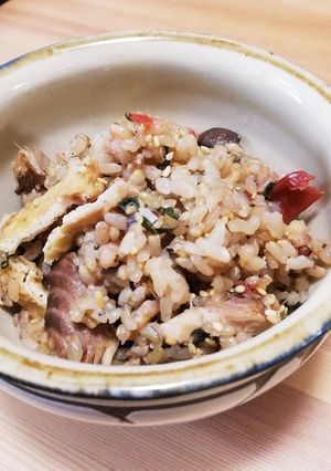 梅と大葉のサバ缶さっぱり炊き込みごはん-レシピのメイン写真