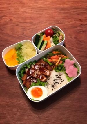 お弁当・・・12 ロースカツ弁当-レシピのメイン写真