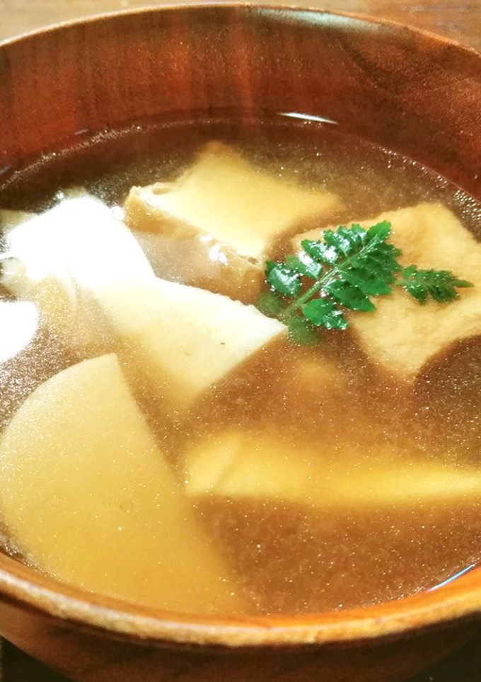 新筍と厚揚げのお味噌汁-レシピのメイン写真