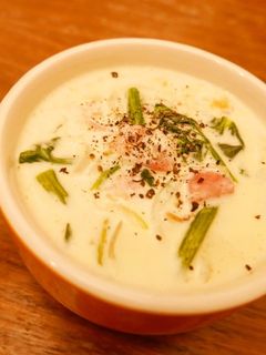 ほうれん草とベーコンのクリームスープ-レシピのメイン写真