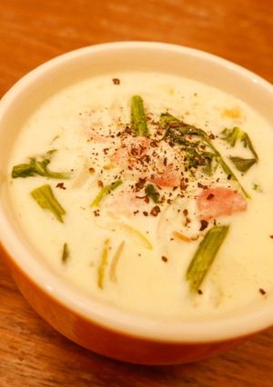 ほうれん草とベーコンのクリームスープ-レシピのメイン写真