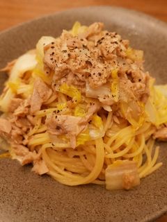 白菜とツナの柚子胡椒パスタ-レシピのメイン写真