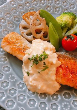 サーモンのムニエル♡レモンタルタルソース-レシピのメイン写真