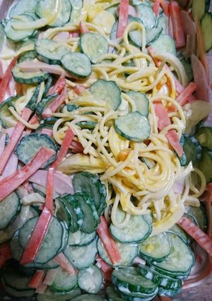 混ぜるだけ!野菜たっぷり。スパサラ!-レシピのメイン写真