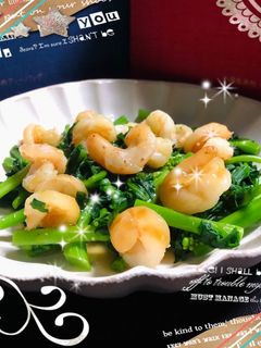 菜の花と海老のゴマ油炒めde免疫力アップ-レシピのメイン写真
