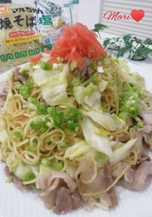 春キャベツと豚肉のマルちゃん焼そば 塩-レシピのメイン写真