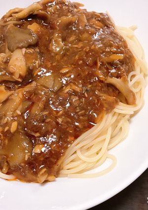 簡単★ミートソース・舞茸・ツナのパスタ-レシピのメイン写真