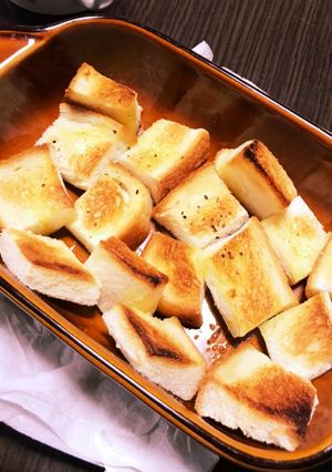 キッチン鋏で！可愛いキューブトースト♡-レシピのメイン写真