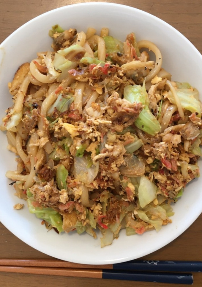 香ばしい！焦がし醤油の和風焼きうどん-レシピのメイン写真