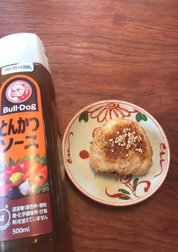 一切れとんかつdeソース焼きおにぎり-レシピのメイン写真