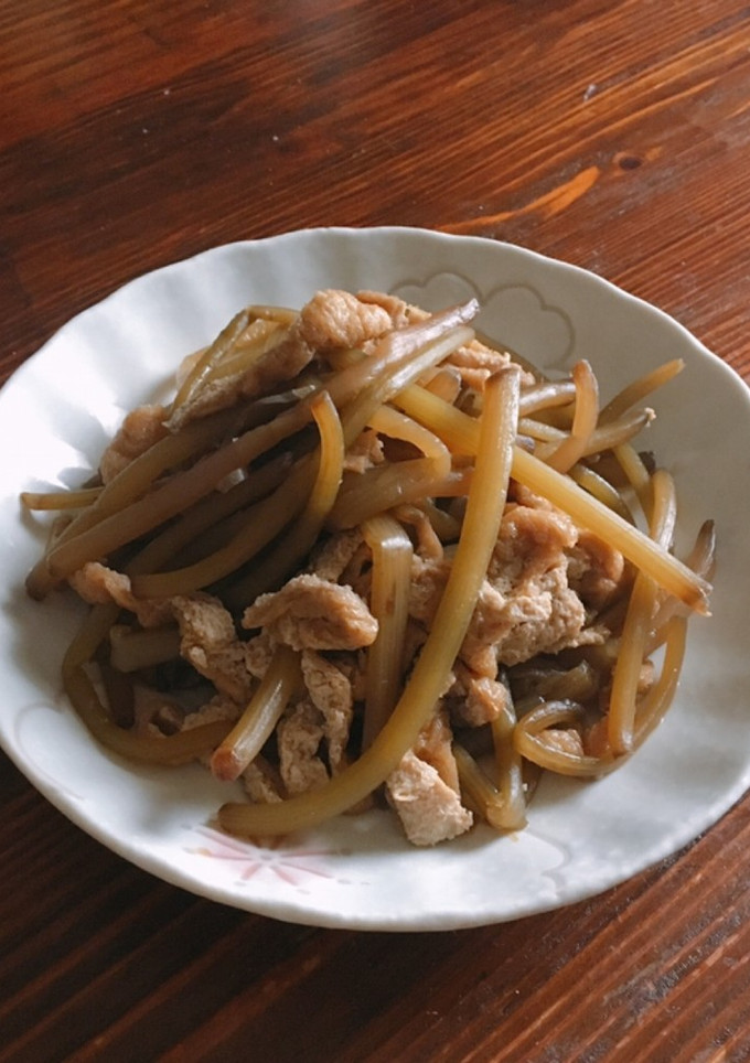 春の香り♡ツワと揚げの含め煮-レシピのメイン写真