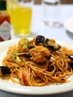 揚げ野菜でトマトソーススパゲッティ-レシピのメイン写真