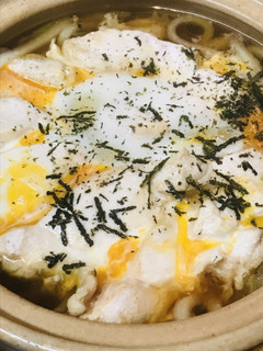 白だしベースの鶏煮込みうどん鍋-レシピのメイン写真