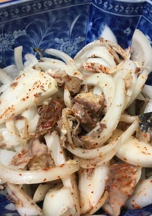 ザ・旬♩簡単さっぱりサバ缶の新玉葱和え-レシピのメイン写真