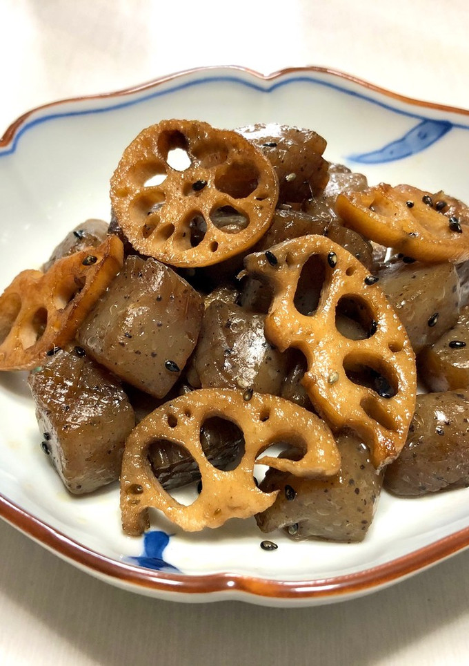 蓮根と蒟蒻の照り焼き★作り置き-レシピのメイン写真