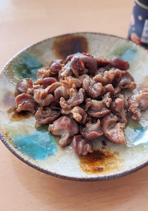 砂肝下処理がんばったら！銀皮のおつまみ❤-レシピのメイン写真