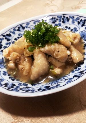 おつまみに！簡単！ネギ塩とり皮ポン酢♪-レシピのメイン写真